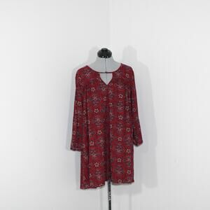 American Eagle Outfitters Red, Blue, and White Long Sleeve Tent Dress Size Large